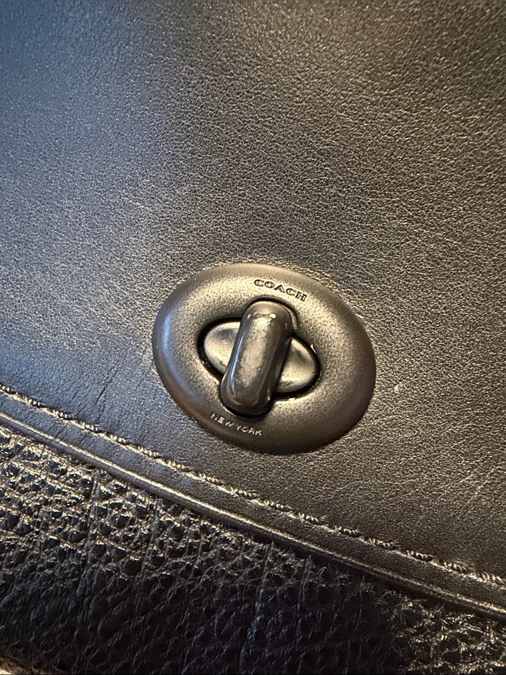 Coach Classic Black Leather Crossbody Bag - Picture 5 of 9